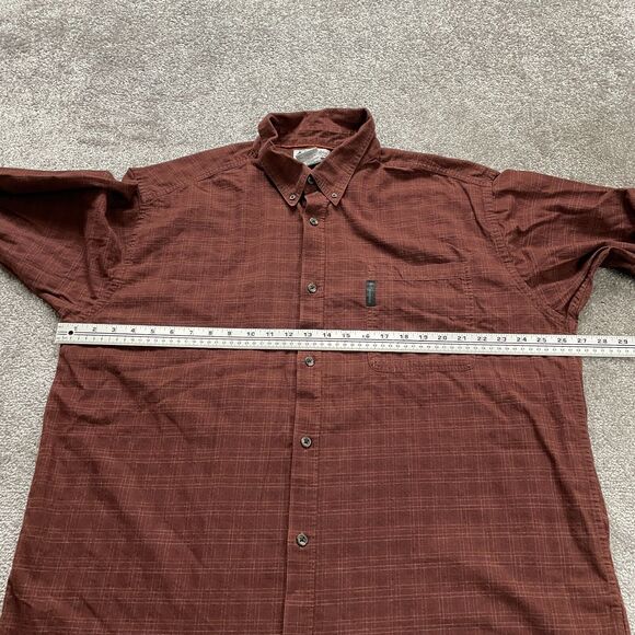 Columbia Flannel Shirt Men 2XL Brown Plaid Button Down Long Sleeve Pocket Casual - Picture 7 of 9